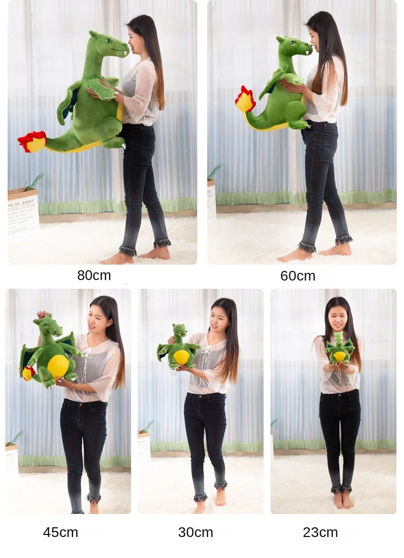 Pokemon Big Size Charizard Dragonite Anime Figures Doll Stuffed Animals Plush Toy Kawaii Room Decoration Toy Kids Christmas Gift