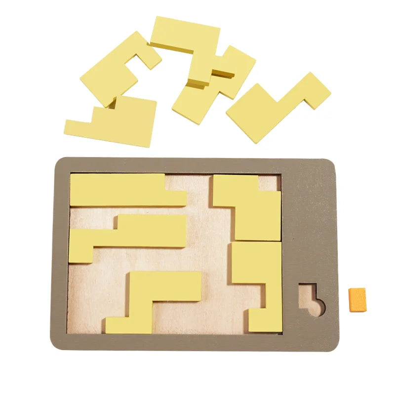 Kids Logical Thinking Training Wooden Puzzles Adult Burning Brain Challenge Activity Game Educational Toys For Autistic Children