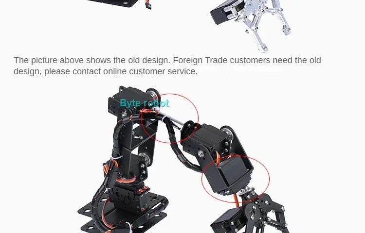Robotic Arm Kit 6 DOF Programming Robot Arm DIY Kit for Arduino for Raspberry Pi Robot UNO/ESP32 Open Source Code and Tutorial