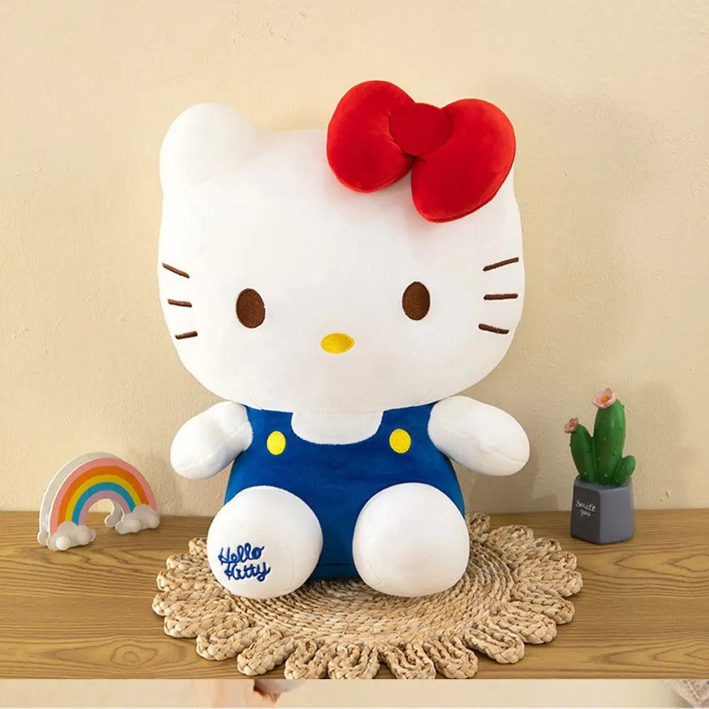 35CM Kawaii Sanrio Plush Toy Hello KItty Doll Plush Toy Cute KT Cat Sunflower Plushies Pillow Birthday Gift Home Decoration