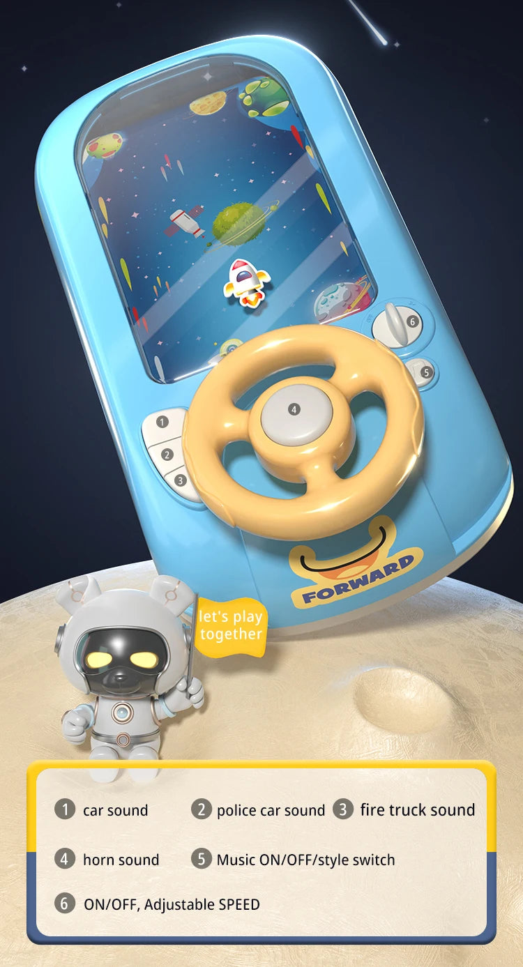Children's Racing Challenge Adventure Game Machine Competitive Puzzle Simulation Driving Desktop Steering Wheel Toy
