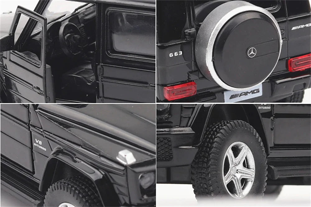 1/36 Mercedes-Benz G63 Car Models Toys Alloy Diecast Toy SUV Model Pull Back Off-road Vehicles For Childrens Gifts Collection