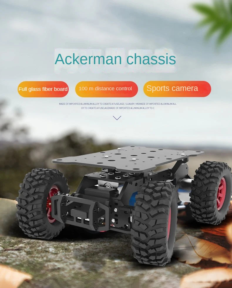 RC Ackerman Chassis with Motor Robot Car Supporting ROS System and Sport Camera for Raspberry For Arduino Robot Car DIY Kit