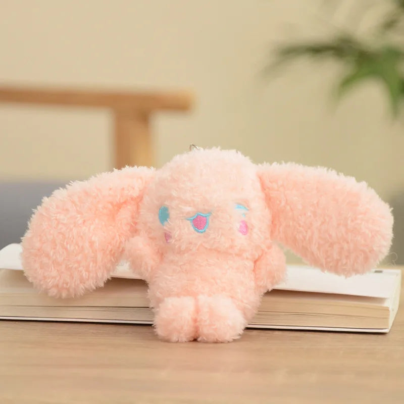 Sanrio Cinnamobol Doll Keychain Japanese Puppy Pendant Toy Bunny Cartoon Animal Hanging Kawaii Backpack Decoration Birthday Gift