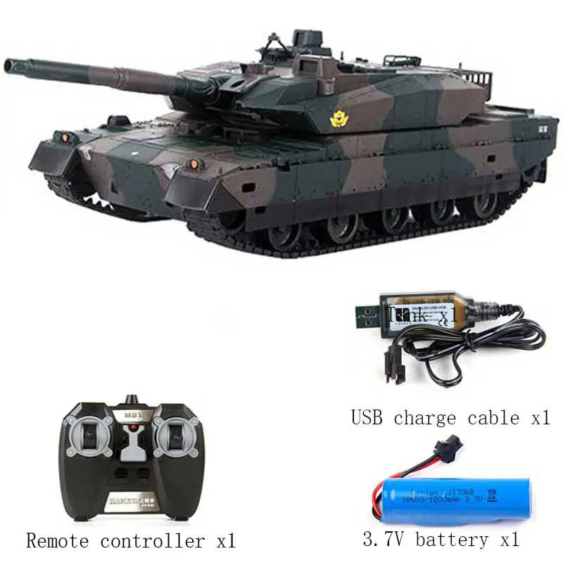 RC Tank Remote Control Tank Rechargeable 1/20 9CH 40CM Camouflage 27Mhz Infrared Electric Toys For Boys Birthday Gifts