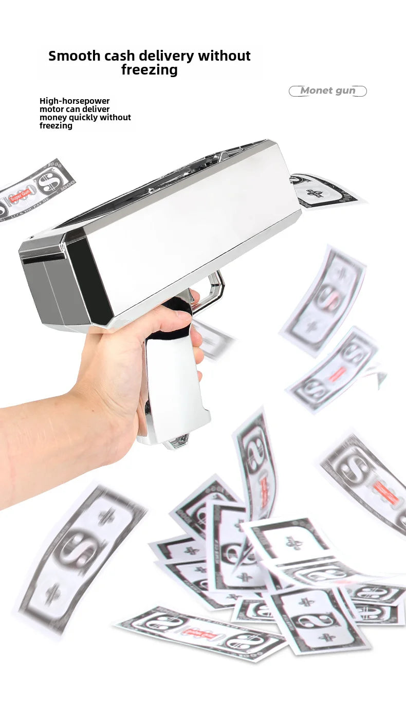 Source manufacturer Douyin's same electric money gun toy new and unique MoneyGUN banknote gun US dollar toy gun