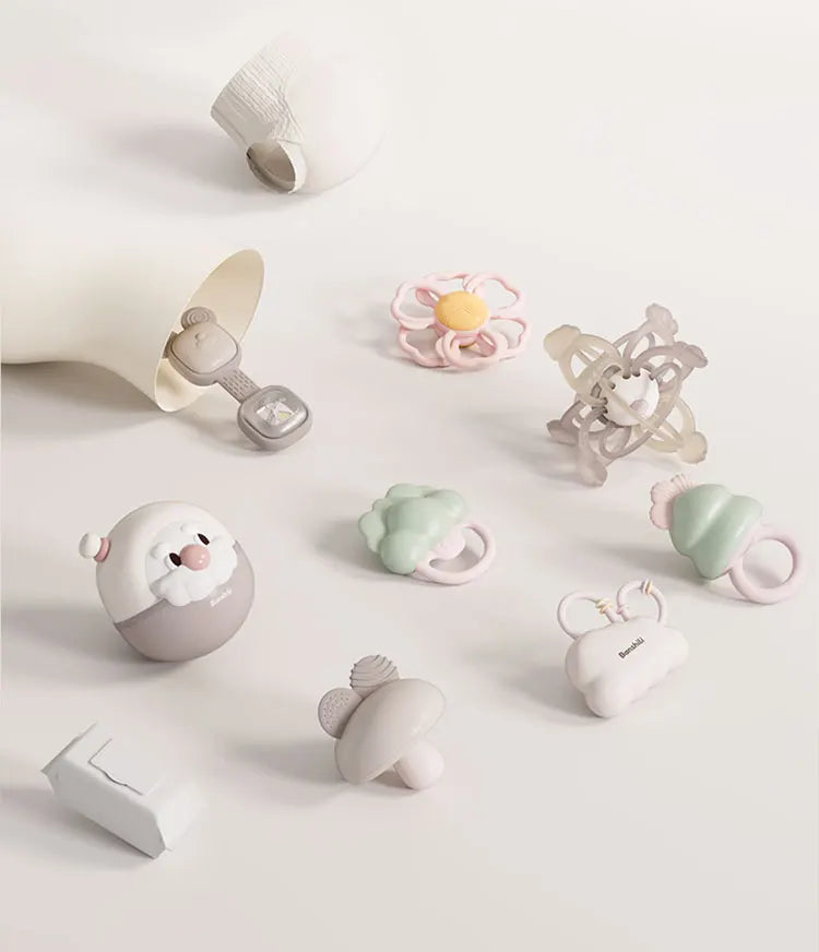 Hot Sale Silicone Soft Baby Kid Rattle Teether Toys Infant Chewable Toys Baby Teether Infant Toys