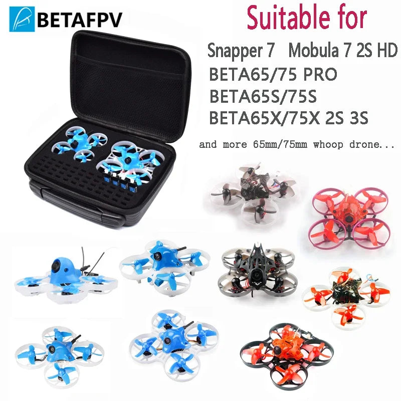 BETAFPV Backpack Carrying Case Blade Inductrix Storage Box with Foam Liner for Tiny Whoop Beta65MM 75MM Drone etc