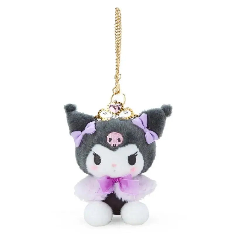 Sanrio Cartoon Diamond Sparkle Crown Collection Kitty Cat Kurumi Cinnamoroll Mymelody Kuromi Plush Anime Toys for Girl Gift