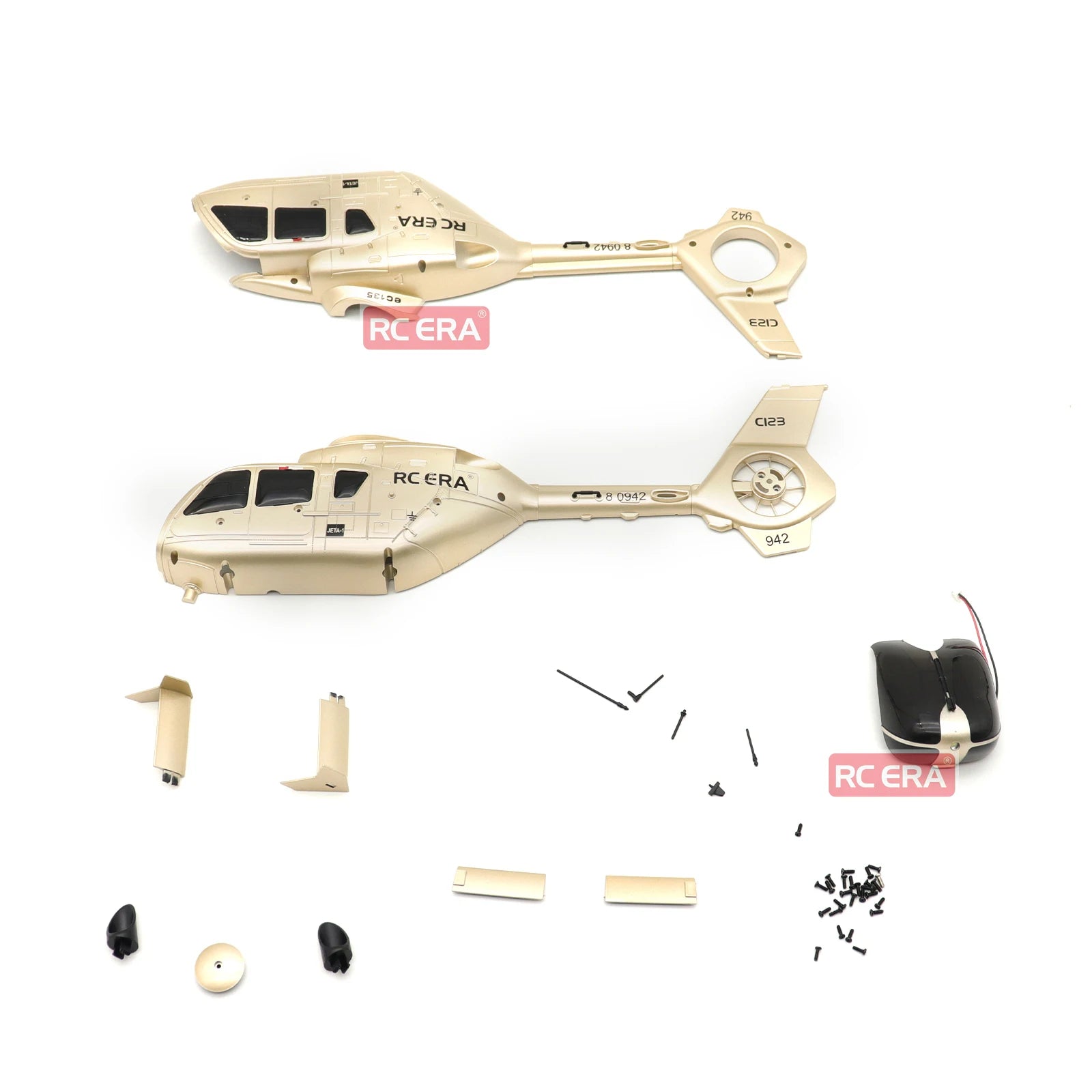 RC ERA Original Spare Parts for C123 EC135 Scale RC Helicopter Fuselage Body Shell Main Blade Grip ESC Servo Replacement