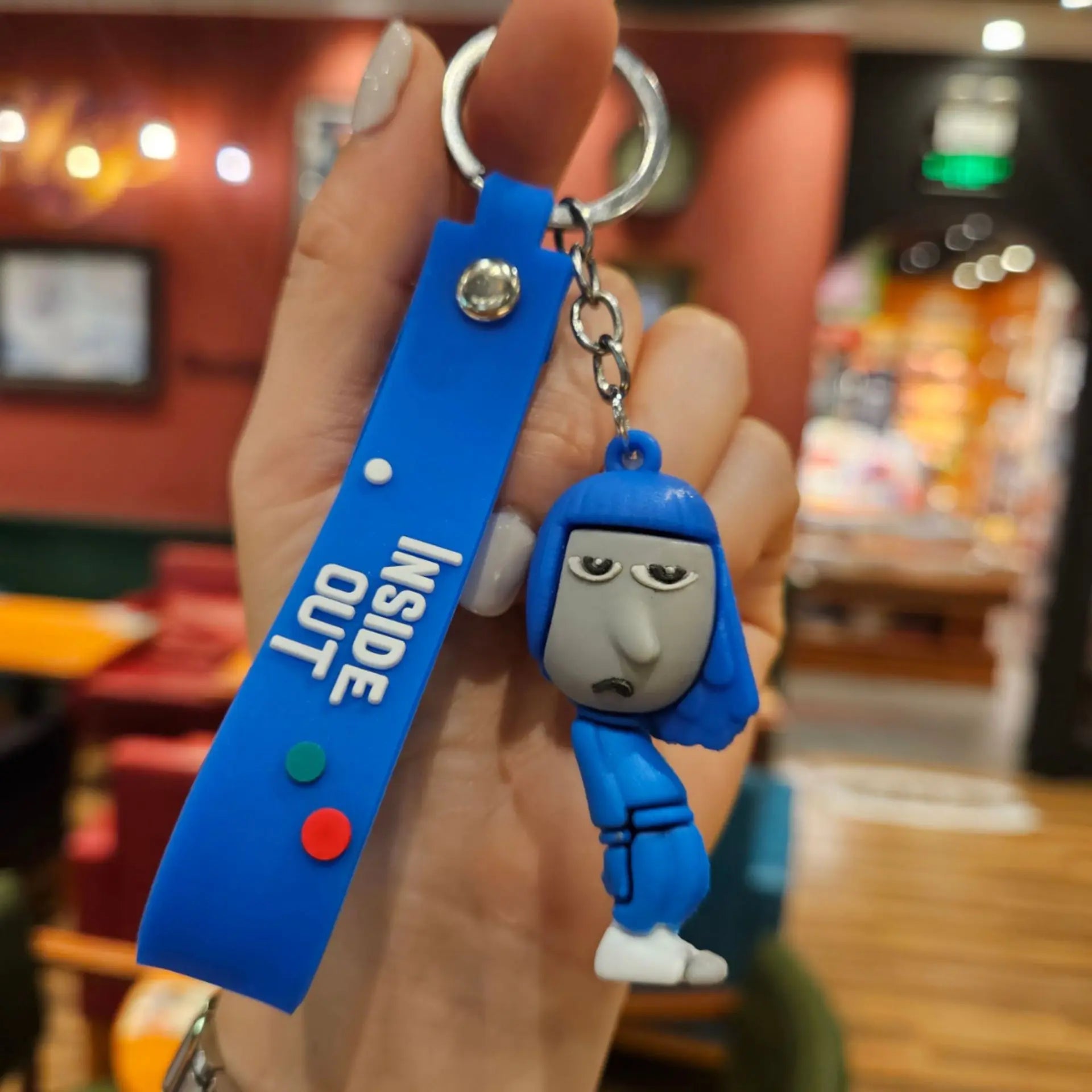 Disney Filme Anime Ansiedade Ennui Inveja Meninas bonitos Chaveiro, Saco criativo Pingente, Brinquedos do carro, Presentes Kawai