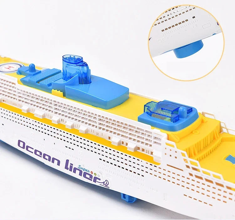 Cruise Ship Toy Ocean Liner Cruise Ship Boat Electric Ship Toy With Flashing Light And Sound Fun Nautical Decorations Boat Toy