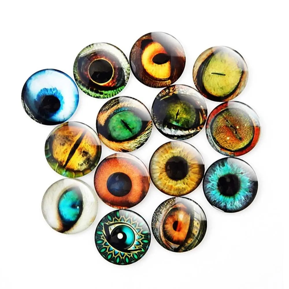 20pcs/10pairs High Quality 6mm-20mm Eyes Crafts Eyes Crystal Plastic Glitter Crystal Eyes Dolls DIY Tools DIY Doll Accessories