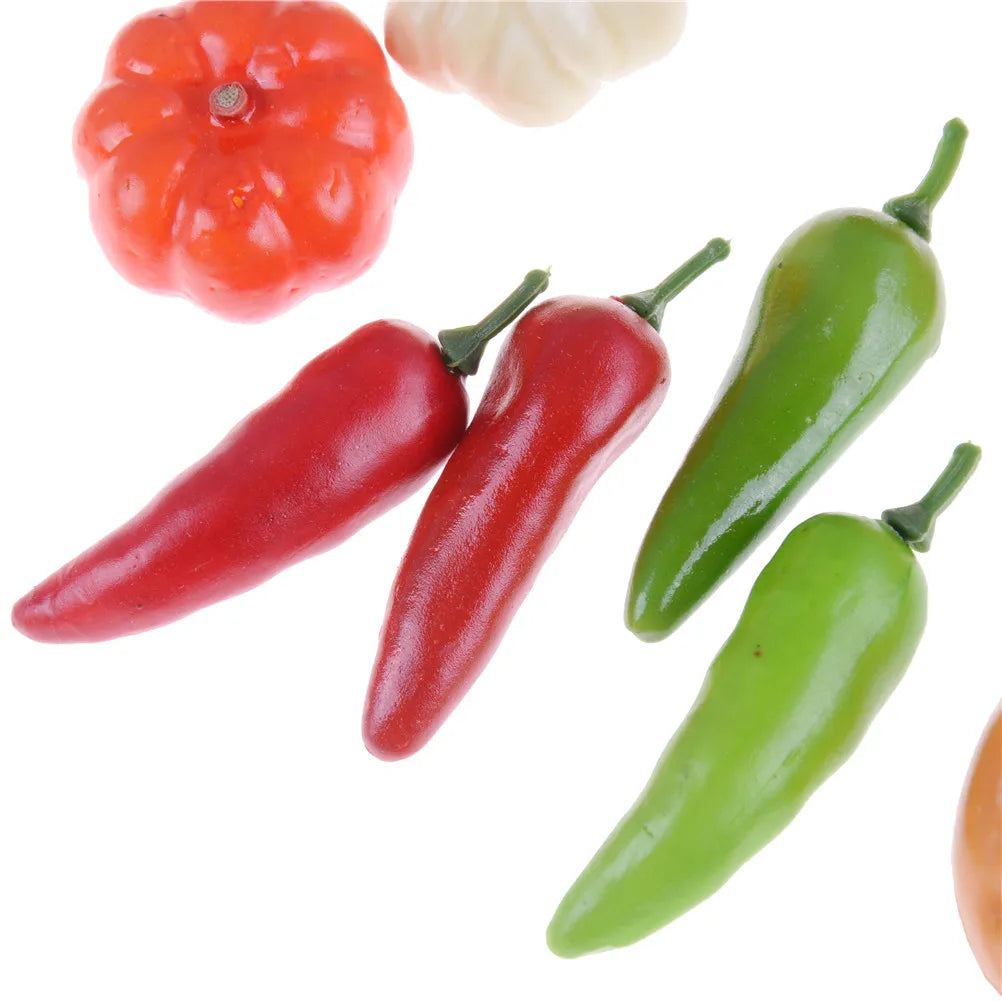 10PCS/lot Kids Vegetables Toy Pretand Play Fruit Toy Kid's Kitchen Miniature Food Game For Girls And Boys Kitchen Toys