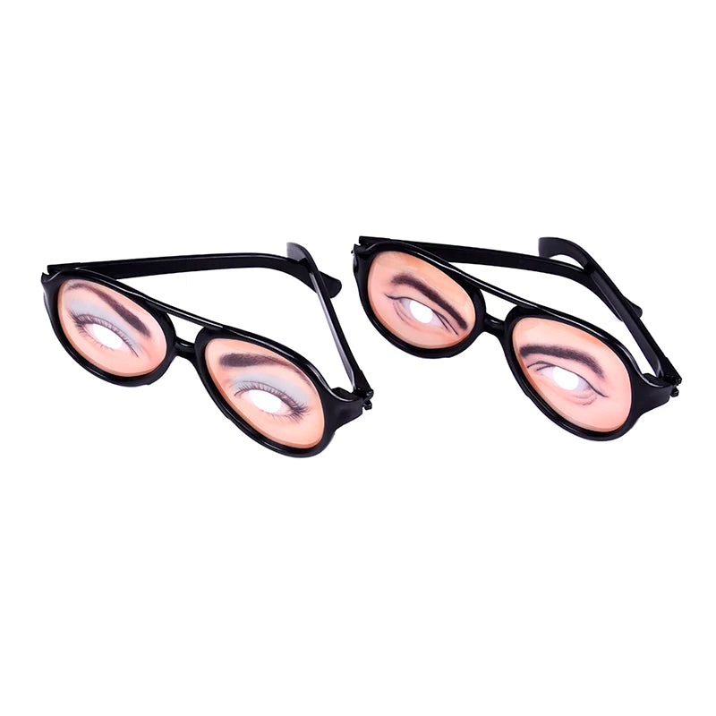 1pc Novelty Glasses Halloween Toy Photo Booth Props Party Funny Glasses Fake Novelty Gag Prank Eye Ball Joke Toy Gift