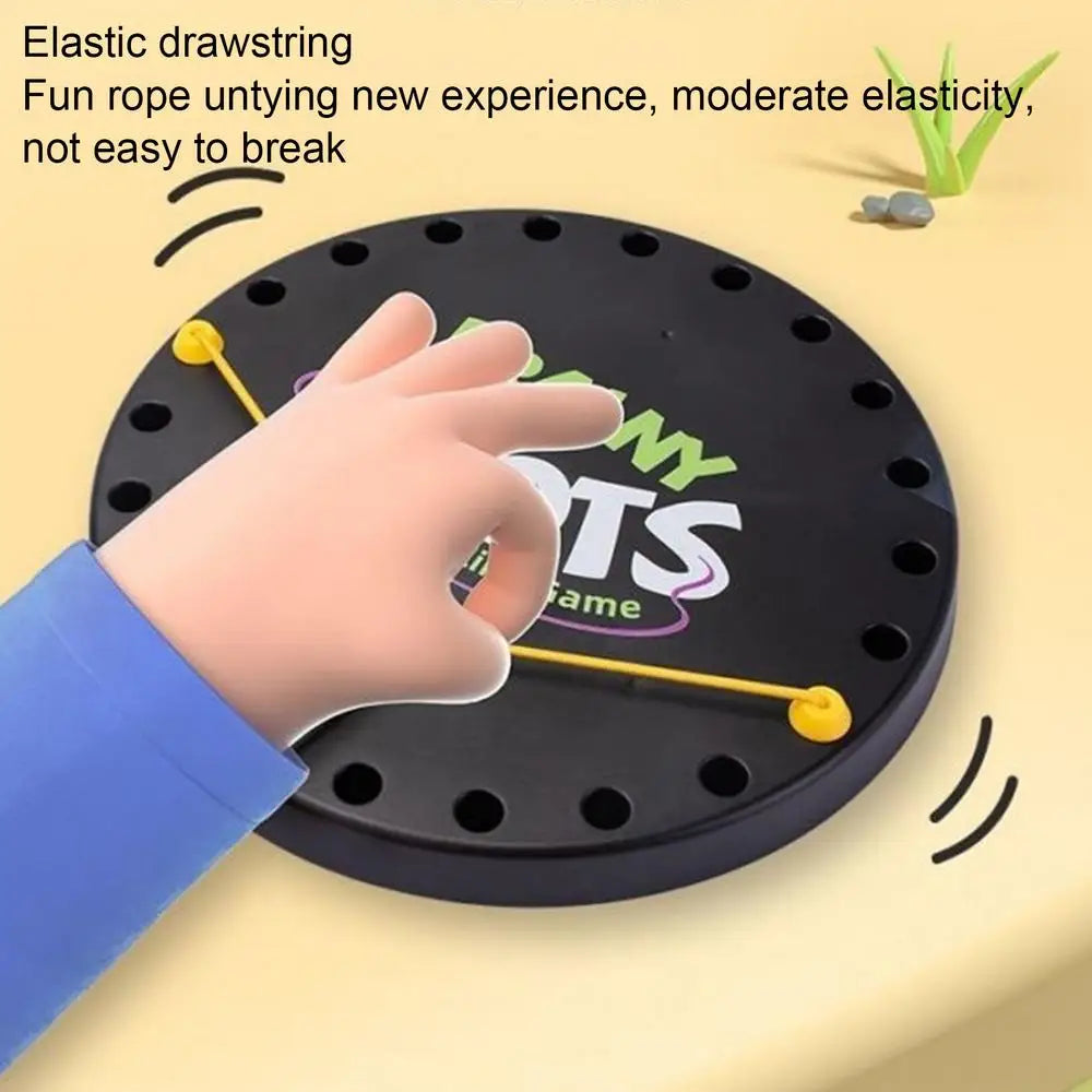 Kid Rope Knots Toys Colorful Lacing Toys Board Game Fun Twisted Tangler Rope Sorting Logic Thinking Challenge Strategy Tablegame