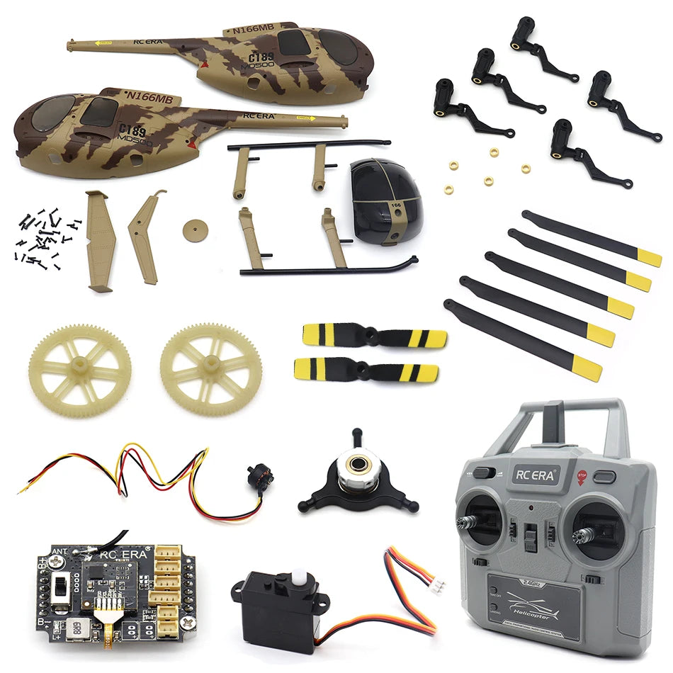 RC ERA Original Spare Parts for C123 EC135 Scale RC Helicopter Fuselage Body Shell Main Blade Grip ESC Servo Replacement