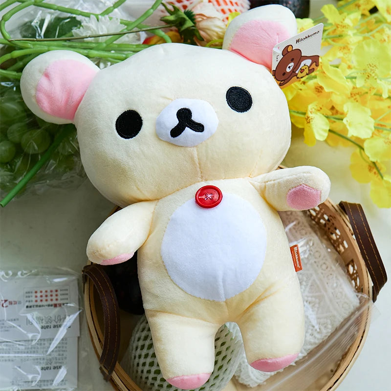 Anime Rilakkuma Plush Doll Cartoon Bear Toys Kawaii Rilakkuma Room Decor Teddy Bear Plushies Cute Couple Bear Xmas Girl Gifts