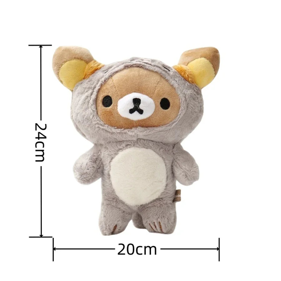 Anime Rilakkuma Plush Doll Cartoon Bear Toys Kawaii Rilakkuma Room Decor Teddy Bear Plushies Cute Couple Bear Xmas Girl Gifts