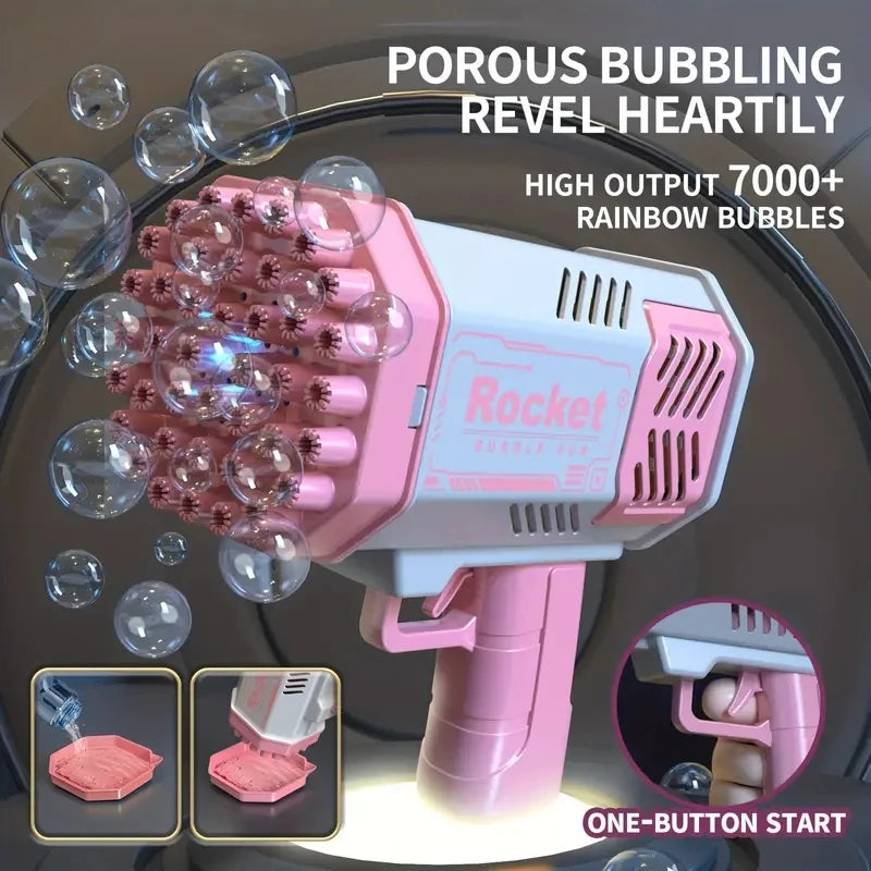 40 Hole Bubble Machine Toy, Handheld Porous Bubble Gun, Outdoor Toy (Without Bubble Water)
