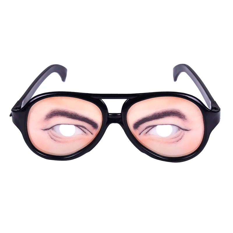 1pc Novelty Glasses Halloween Toy Photo Booth Props Party Funny Glasses Fake Novelty Gag Prank Eye Ball Joke Toy Gift