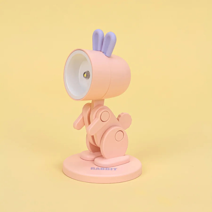 LED Night Light Mini Pet Cute Lamp Ins Student Gift Cartoon Pet Folding Table Lamp Kids Room Bedside Bedroom Living Room Decor