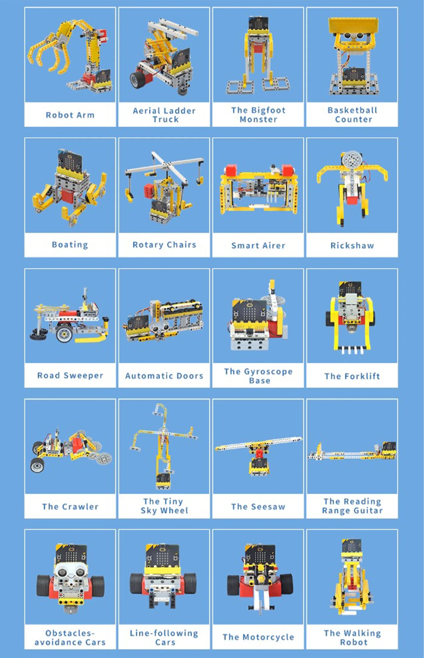 ELECFREAKS Micro:bit 32 IN 1 Wonder Building Kit Wukong Expansion Board for Puzzle Building Blocks Microbit Kids Fun Coding STEM