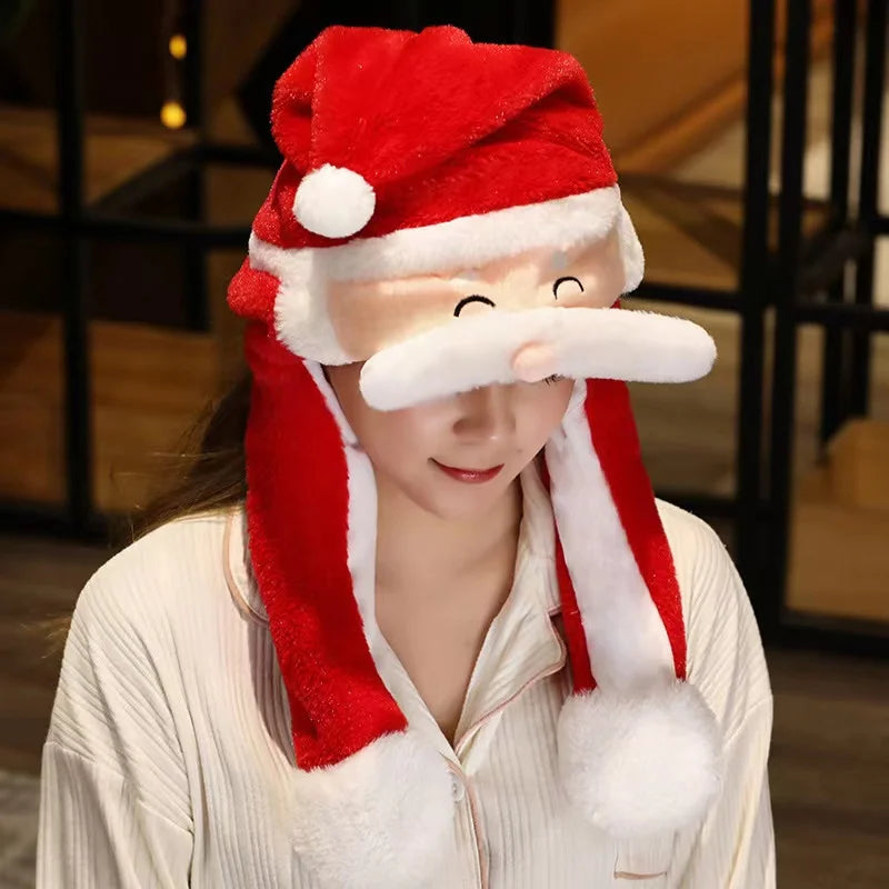 Cute Bunny Ear Moving Hat Animal Plush Hat Jumping up Moving Ears Pop Up Funny Cap Dress Up for Adult Kids Cosplay Party Hat
