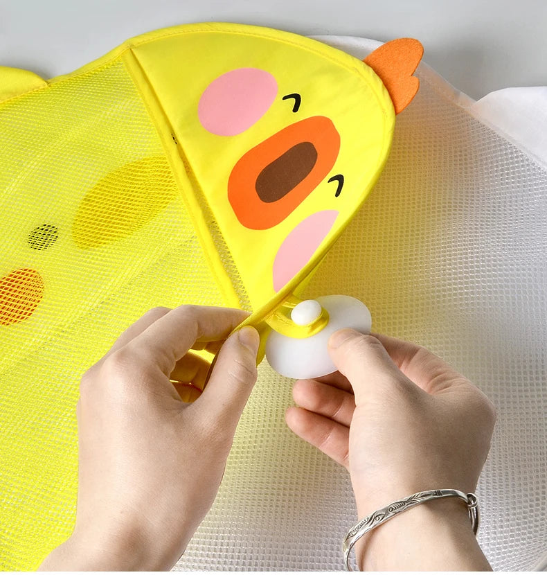 New Baby Bathroom Mesh Bag Sucker Design For Children Bath Toys Kid Basket Cartoon Animal Shapes Cloth Sand Toys Storage Net Bag