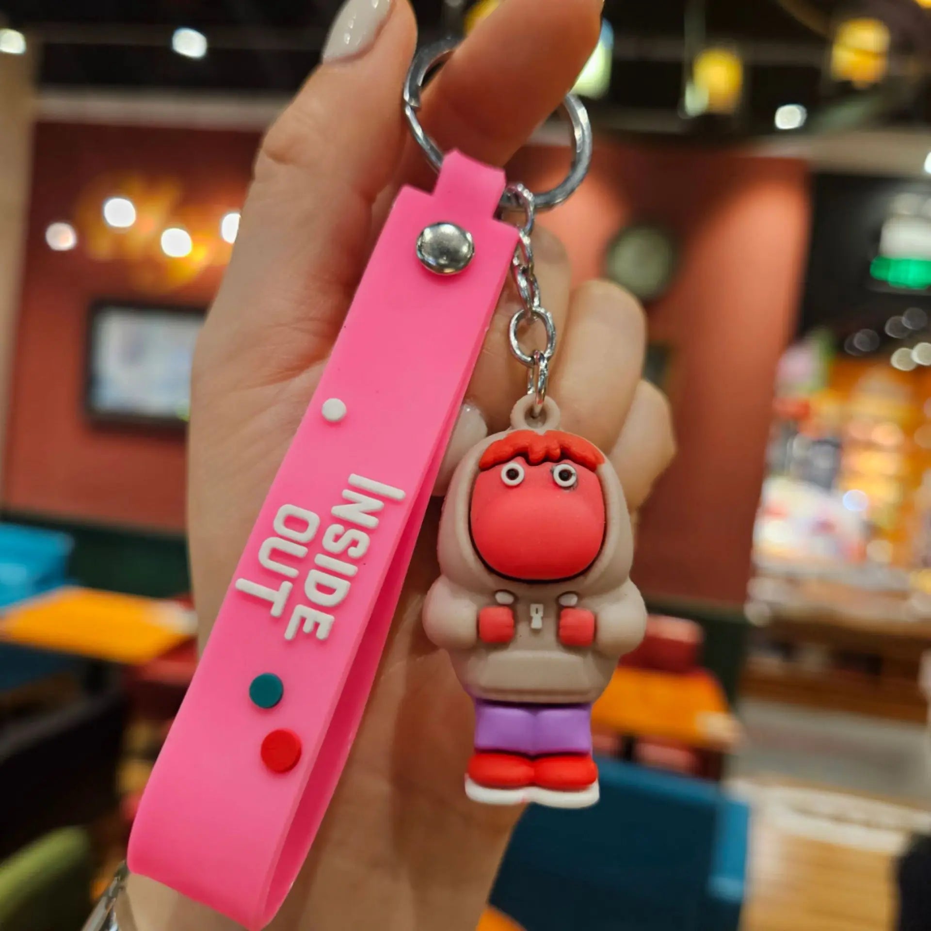 Disney Filme Anime Ansiedade Ennui Inveja Meninas bonitos Chaveiro, Saco criativo Pingente, Brinquedos do carro, Presentes Kawai