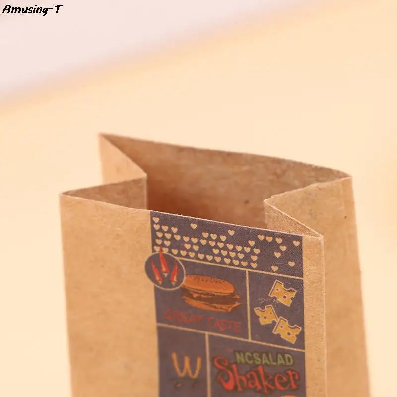 1Set Dollhouse Miniature Food Fastfood Mini KFC Family Bucket McDonald Bucket Modle Toys Pretend Play Doll House Decor