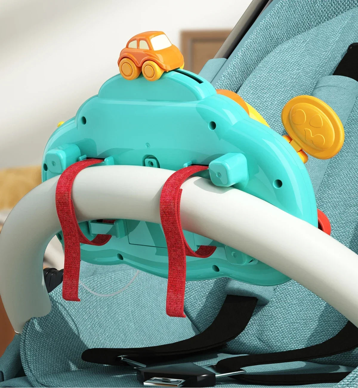 Baby Toy Electric Simulate Driving Car Copilot Steering Wheel Stroller Driving Early Educational Toys for 0-36 Months Toddler