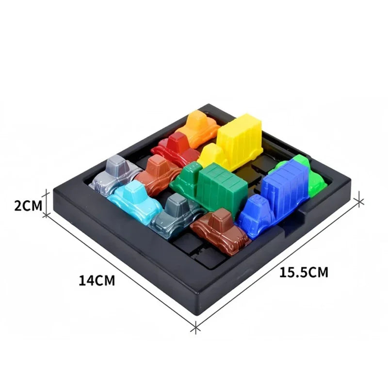 Puzzle traffic rush hour game, racing rush hour car Huarong Road logical reasoning desktop game, children's puzzle toys, childre