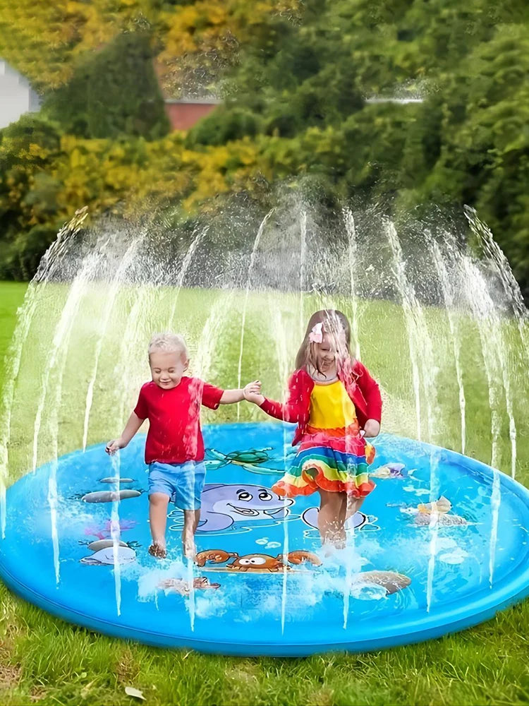 170cm Summer Children Swimming Pool Inflatable Water Sprinkler Pad Play Cooling Mat Outdoor Interactive Toy for Kids Toys