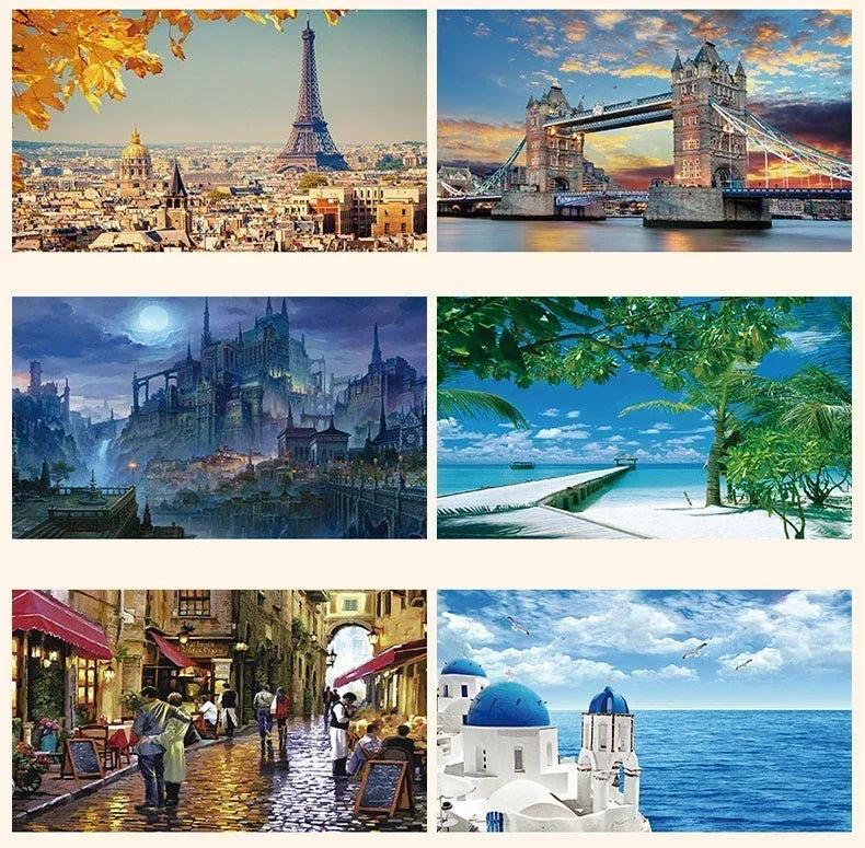 Adult Jigsaw Puzzle 1000 Pieces Puzzle Toys Landscape Animation Paper Puzzle Decorative Painting Exercise Brain Thinking