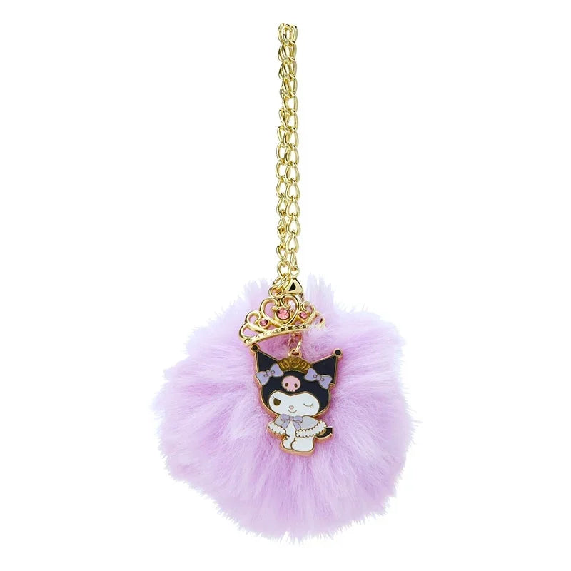 Sanrio Cartoon Diamond Sparkle Crown Collection Kitty Cat Kurumi Cinnamoroll Mymelody Kuromi Plush Anime Toys for Girl Gift