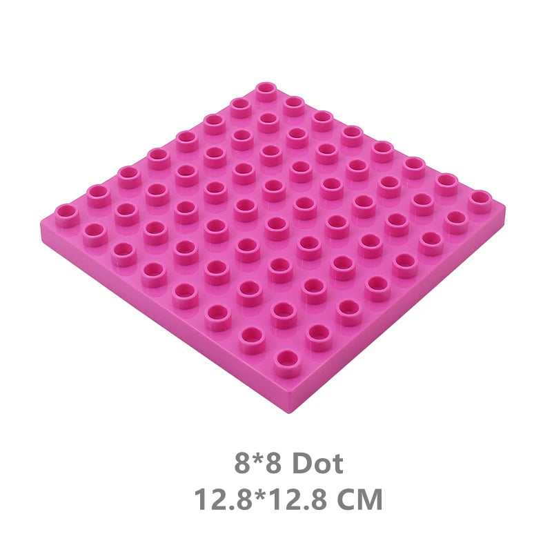 Big Size Building Blocks Double Sided Base Plate Compatible Large Bricks Plastic Educational Creative Toys for Children Kid Gift