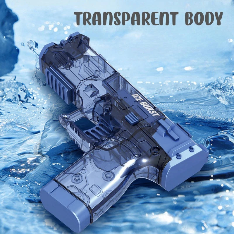 Portable Water Gun Children Manual Ice Burst Automatic Reloading Waterguns Summer Outdoor Pool Garden Fight Games Toys for Kids