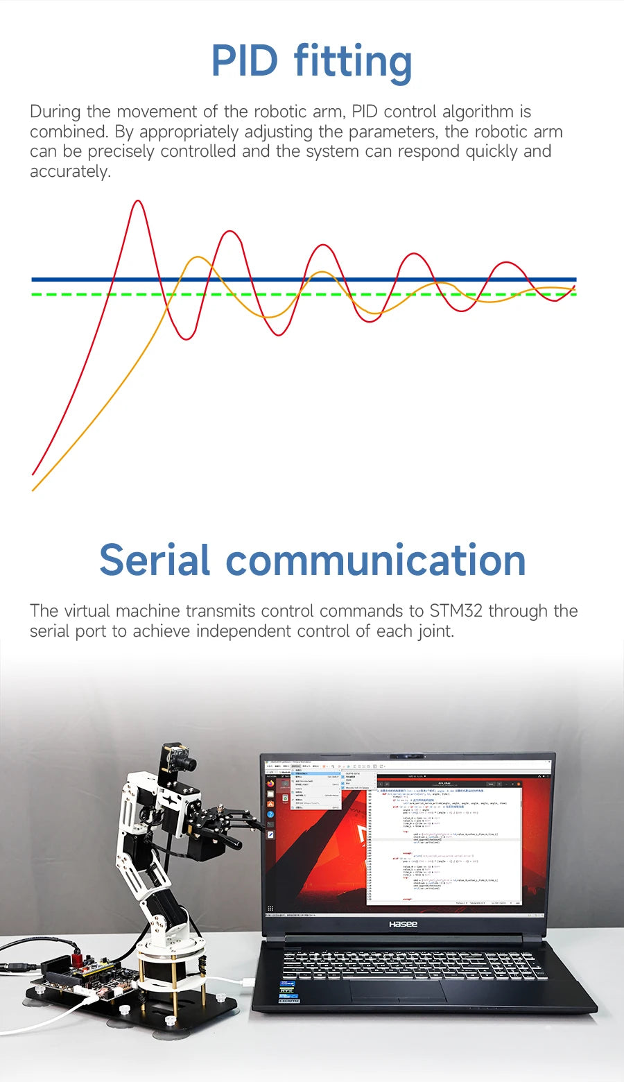 DOFBOT SE AI Vision Robotic Arm Virtual Machine Version 6DOF with ROS System Use Python Programming  For Windows Computer
