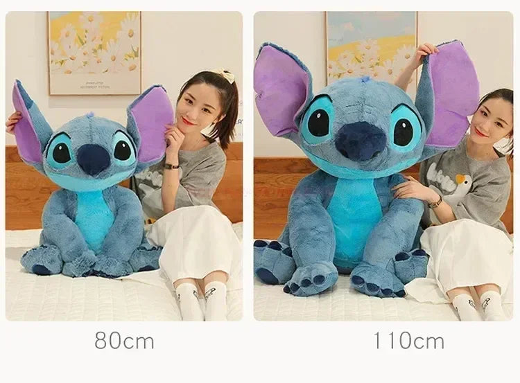 Stitch Disney Giant Size Lilo Plush Stuffed Doll Cartoon Kawaii Animal Couple Sleeping Pillow Softmaterial Toys Children Gifts
