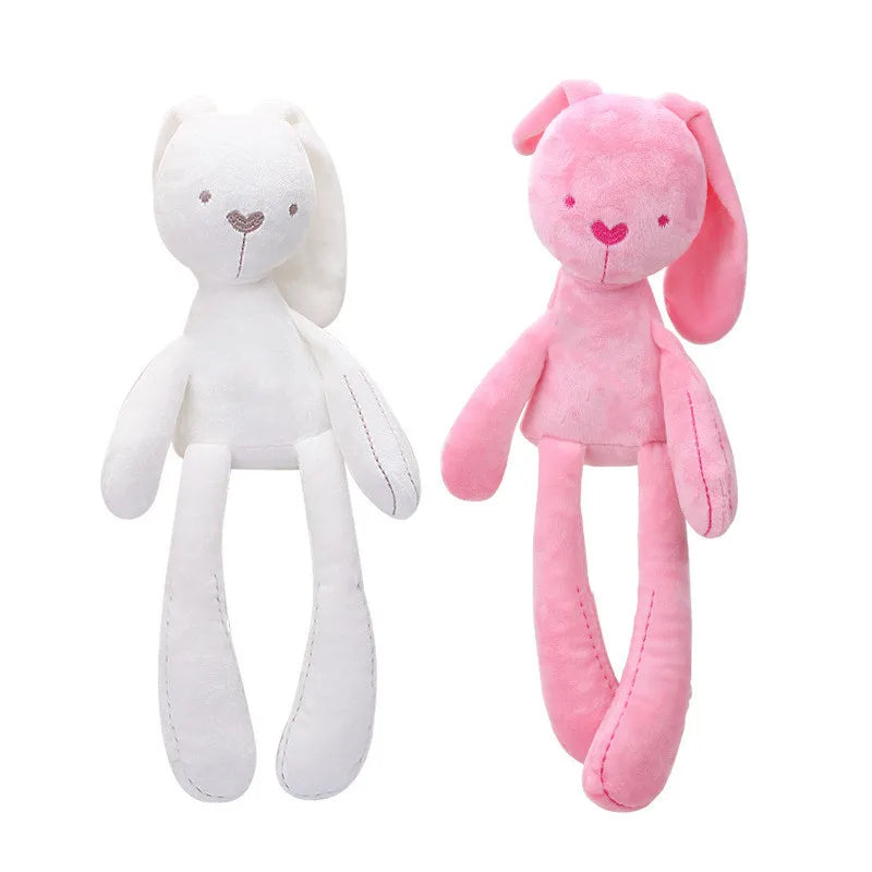 Baby Plush Rabbit Hand Puppet Soft Crib Stroller Infant Sleep Soothing Doll Mobile Pram Kids Hanging Ring Toys For Children Gift