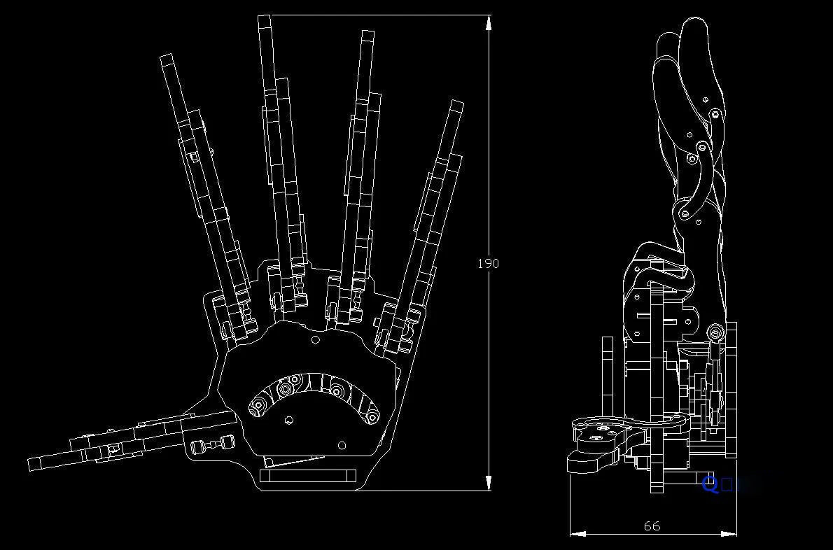 5 Dof Robotic Hand Claw Humanoid Robot Bionic Assembled Mechanical Manipulator Claw for Arduino UNO Programming Robot DIY Kit
