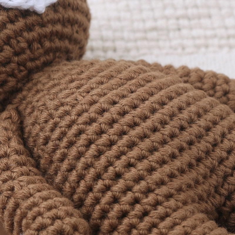 Crochet  Sleep Bear Toy for Baby First Stuffed Animal Friend Sleeping Buddy Newborn Photo Prop Christmas Gift