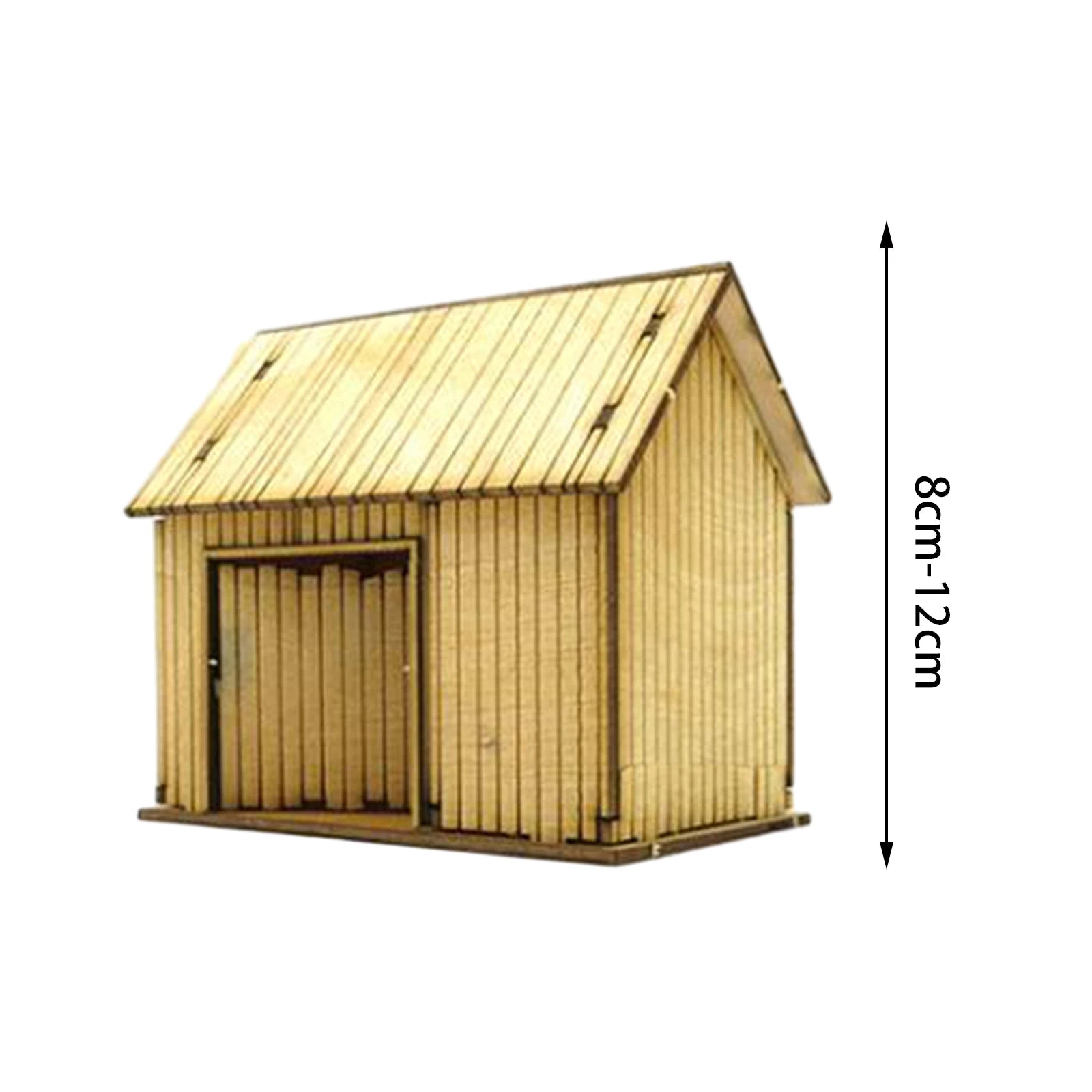 1/72 Wooden Cabin Hobby Toys Wooden 3D Puzzle House Architectural Scene for Accessory Model Railway Micro Landscape Layout Decor