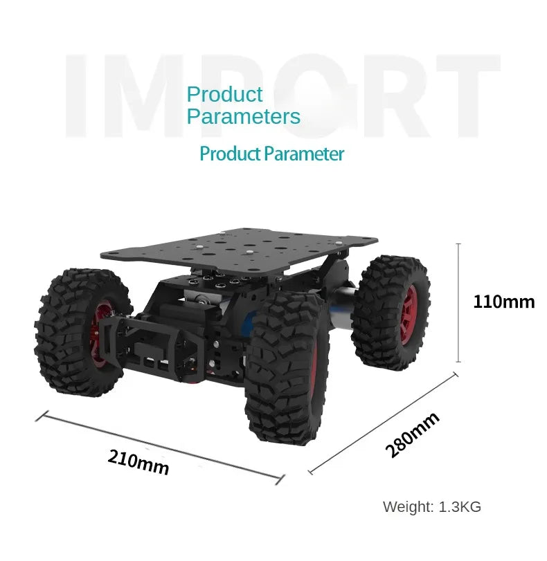 RC Ackerman Chassis with Motor Robot Car Supporting ROS System and Sport Camera for Raspberry For Arduino Robot Car DIY Kit