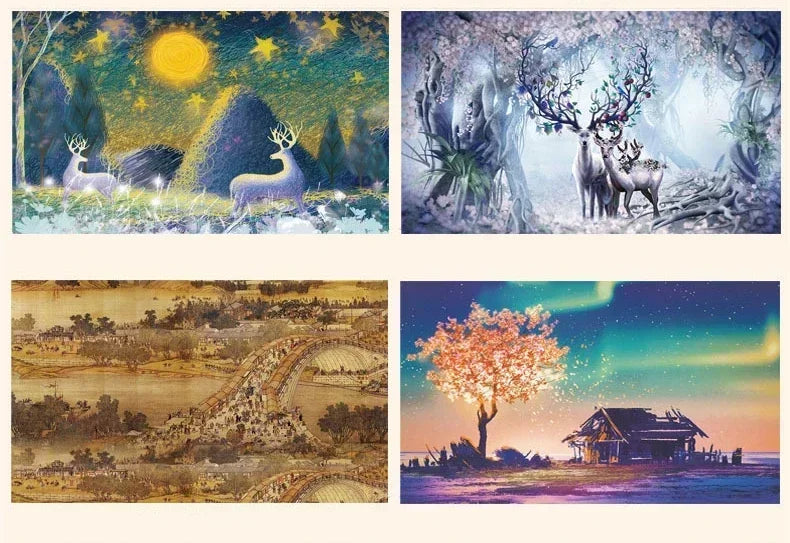 Adult Jigsaw Puzzle 1000 Pieces Puzzle Toys Landscape Animation Paper Puzzle Decorative Painting Exercise Brain Thinking