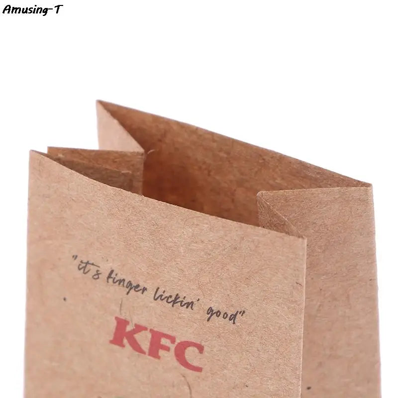 1Set Dollhouse Miniature Food Fastfood Mini KFC Family Bucket McDonald Bucket Modle Toys Pretend Play Doll House Decor