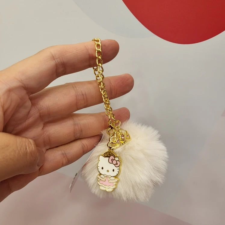 Sanrio Cartoon Diamond Sparkle Crown Collection Kitty Cat Kurumi Cinnamoroll Mymelody Kuromi Plush Anime Toys for Girl Gift
