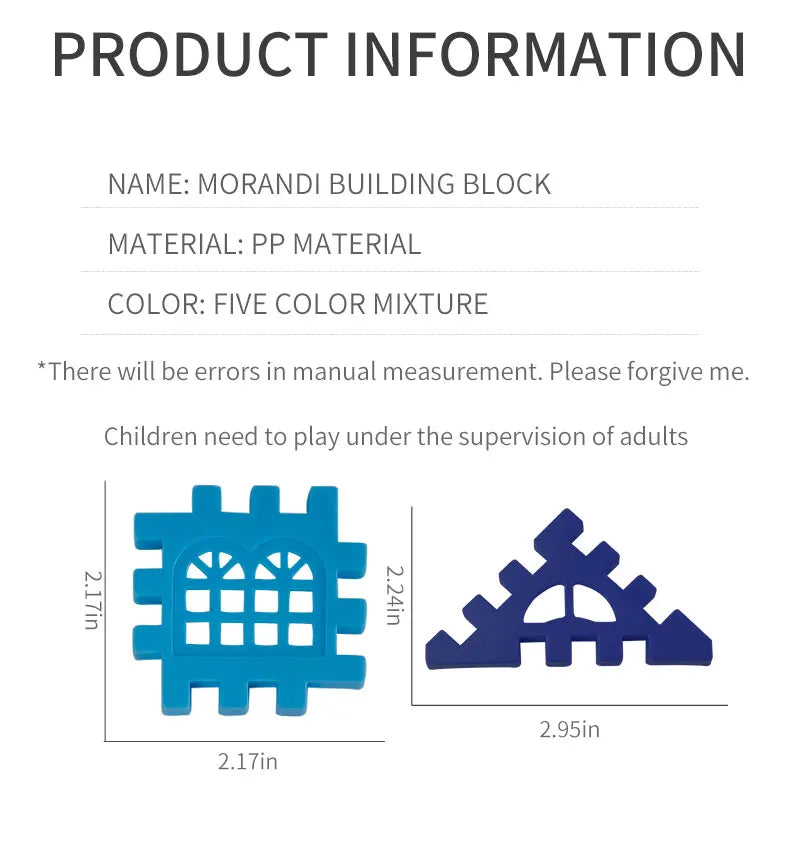Morandi House Vuilding Blocks Children Build Houses With Plastic Block Toys
