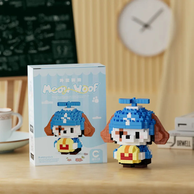 New 24 Styles Kawaii Pet Cat/Dog Small Particle Building Blocks Educational Room Decoration Children's Christmas Gifts